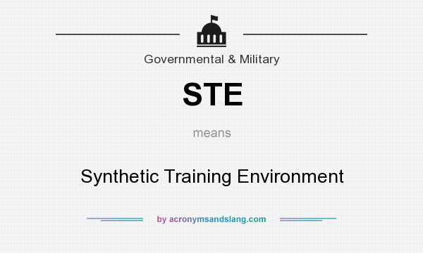 What does STE mean? It stands for Synthetic Training Environment