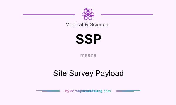 What does SSP mean? It stands for Site Survey Payload