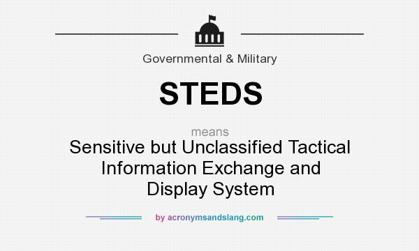 What does STEDS mean? It stands for Sensitive but Unclassified Tactical Information Exchange and Display System