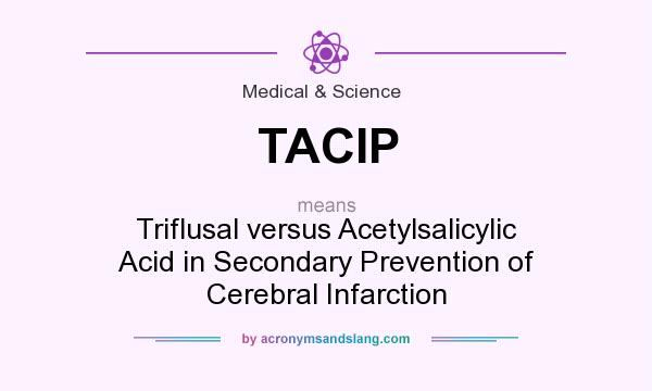 What does TACIP mean? It stands for Triflusal versus Acetylsalicylic Acid in Secondary Prevention of Cerebral Infarction