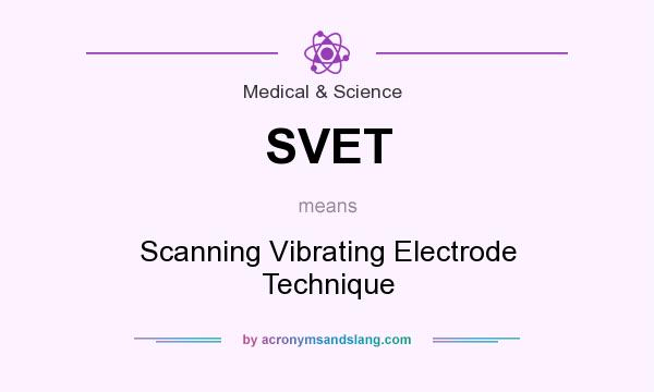 What does SVET mean? It stands for Scanning Vibrating Electrode Technique