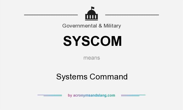 What does SYSCOM mean? It stands for Systems Command