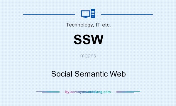 What does SSW mean? It stands for Social Semantic Web