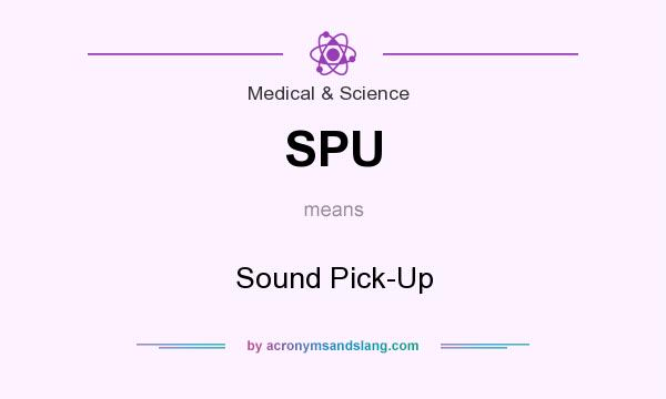 What does SPU mean? It stands for Sound Pick-Up