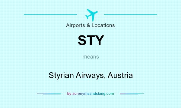 What does STY mean? It stands for Styrian Airways, Austria