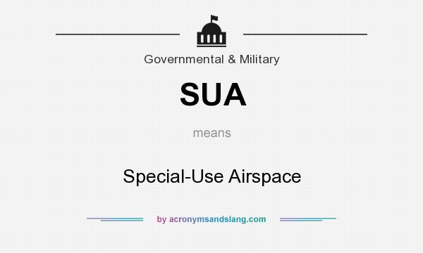 What does SUA mean? It stands for Special-Use Airspace