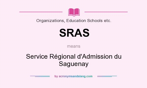 What does SRAS mean? It stands for Service Régional d`Admission du Saguenay