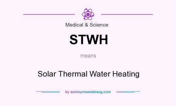 What does STWH mean? It stands for Solar Thermal Water Heating
