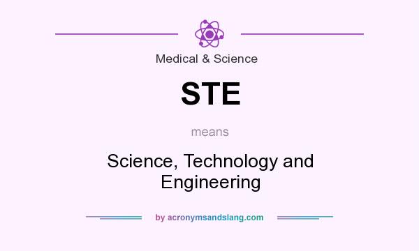 What does STE mean? It stands for Science, Technology and Engineering