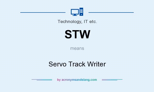 What does STW mean? It stands for Servo Track Writer