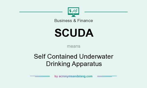 What does SCUDA mean? It stands for Self Contained Underwater Drinking Apparatus