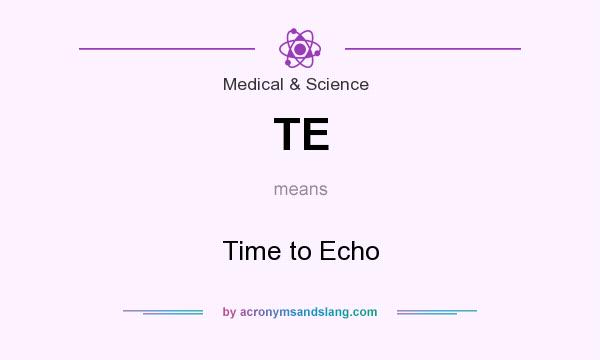 What does TE mean? It stands for Time to Echo