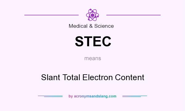 What does STEC mean? It stands for Slant Total Electron Content
