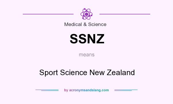 What does SSNZ mean? It stands for Sport Science New Zealand