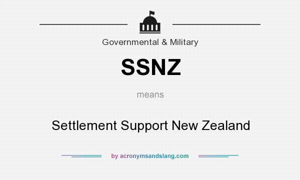 What does SSNZ mean? It stands for Settlement Support New Zealand