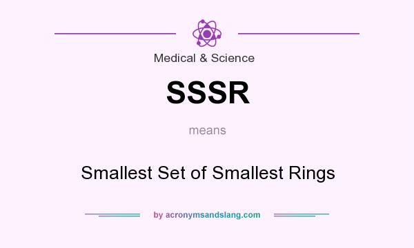 What does SSSR mean? It stands for Smallest Set of Smallest Rings