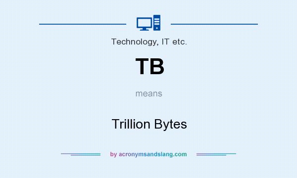What does TB mean? It stands for Trillion Bytes