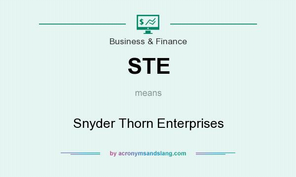 What does STE mean? It stands for Snyder Thorn Enterprises