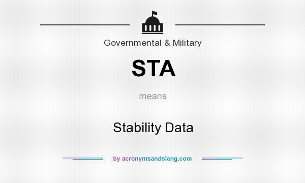 What does STA mean? It stands for Stability Data