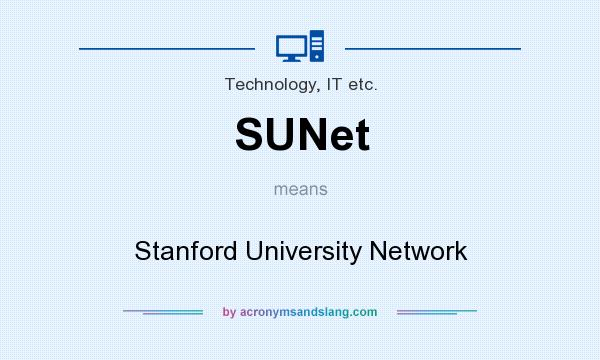 What does SUNet mean? It stands for Stanford University Network