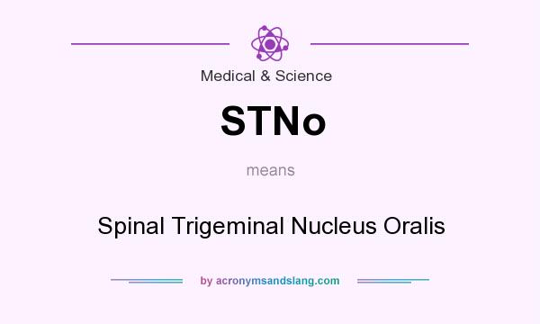 What does STNo mean? It stands for Spinal Trigeminal Nucleus Oralis