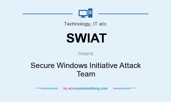 What does SWIAT mean? It stands for Secure Windows Initiative Attack Team