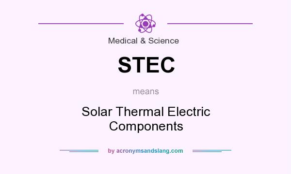 What does STEC mean? It stands for Solar Thermal Electric Components