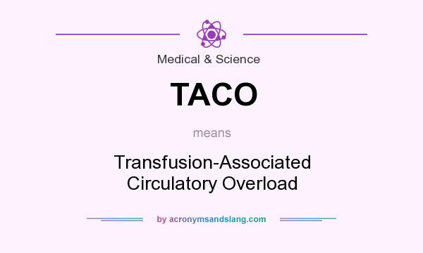 What does TACO mean? It stands for Transfusion-Associated Circulatory Overload