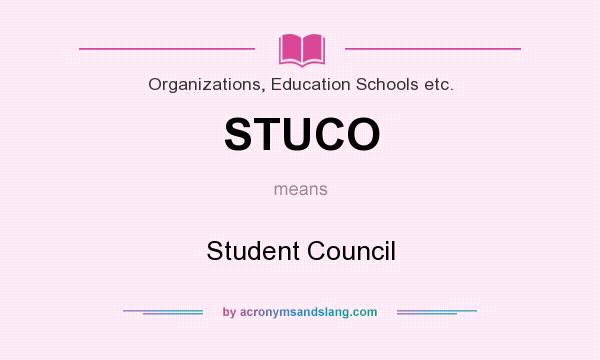 What does STUCO mean? It stands for Student Council