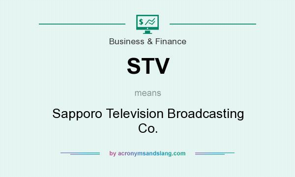 What does STV mean? It stands for Sapporo Television Broadcasting Co.