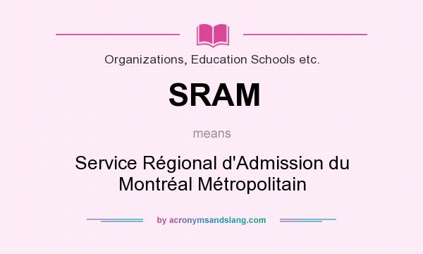 What does SRAM mean? It stands for Service Régional d`Admission du Montréal Métropolitain