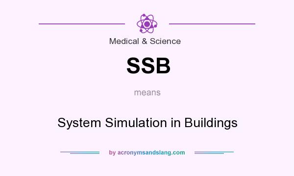 What does SSB mean? It stands for System Simulation in Buildings