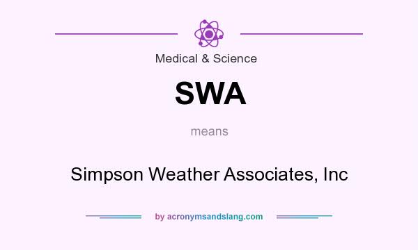 What does SWA mean? It stands for Simpson Weather Associates, Inc