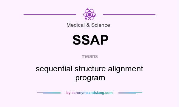 What does SSAP mean? It stands for sequential structure alignment program