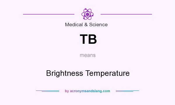 What does TB mean? It stands for Brightness Temperature