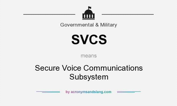 What does SVCS mean? It stands for Secure Voice Communications Subsystem