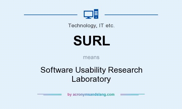What does SURL mean? It stands for Software Usability Research Laboratory