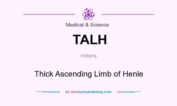 What does TALH mean? It stands for Thick Ascending Limb of Henle