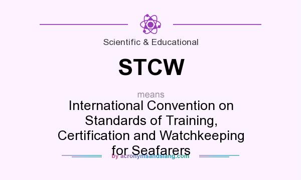 What does STCW mean? It stands for International Convention on Standards of Training, Certification and Watchkeeping for Seafarers