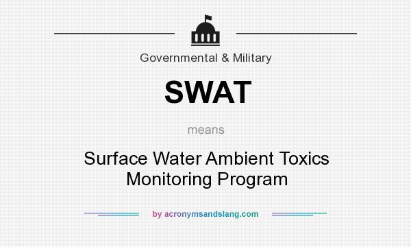 What does SWAT mean? It stands for Surface Water Ambient Toxics Monitoring Program