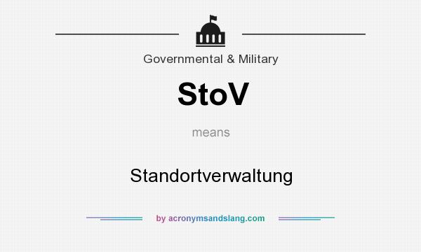 What does StoV mean? It stands for Standortverwaltung