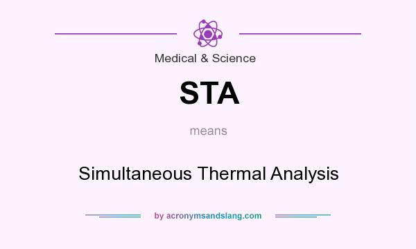 What does STA mean? It stands for Simultaneous Thermal Analysis