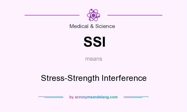 What does SSI mean? It stands for Stress-Strength Interference