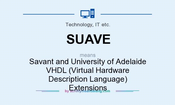 What does SUAVE mean? It stands for Savant and University of Adelaide VHDL (Virtual Hardware Description Language) Extensions