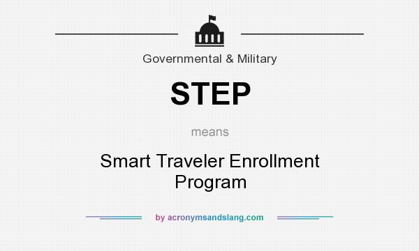 What does STEP mean? It stands for Smart Traveler Enrollment Program