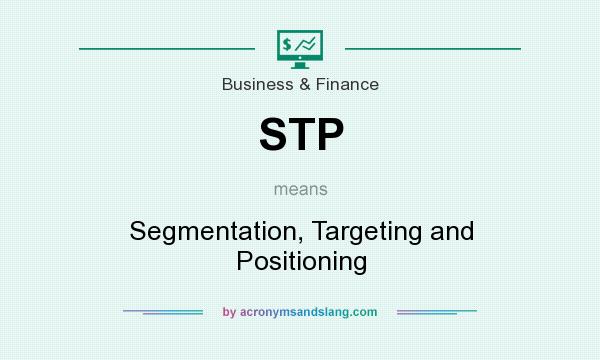 What does STP mean? It stands for Segmentation, Targeting and Positioning