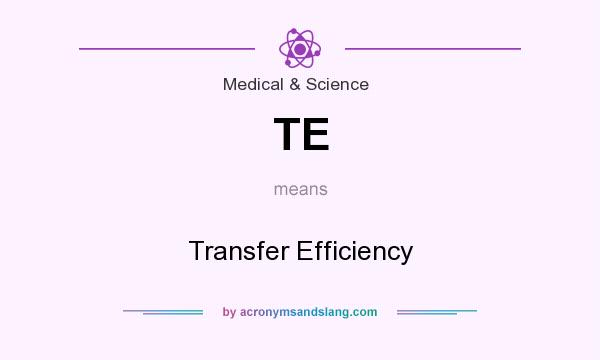 What does TE mean? It stands for Transfer Efficiency