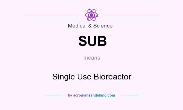 What does SUB mean? It stands for Single Use Bioreactor