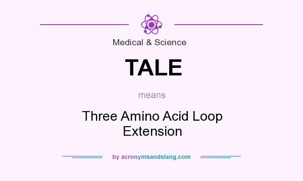 What does TALE mean? It stands for Three Amino Acid Loop Extension