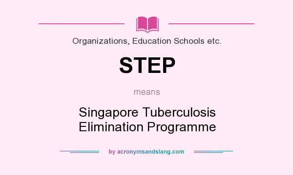 What does STEP mean? It stands for Singapore Tuberculosis Elimination Programme